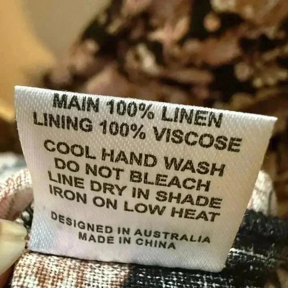 ANTHROPOLOGIE KIVARI V-Neck Puff-Sleeve Linen Dress - Picture 6 of 16